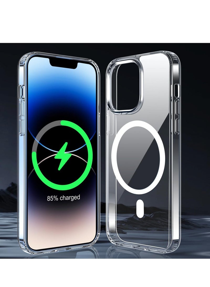 MUNTAQI iPhone 15 Case (6.1-Inch) – Clear Rugged Cover with Magnetic Charging Support, Military-Grade Drop Protection, Shockproof & Anti-Yellowing - Image 5