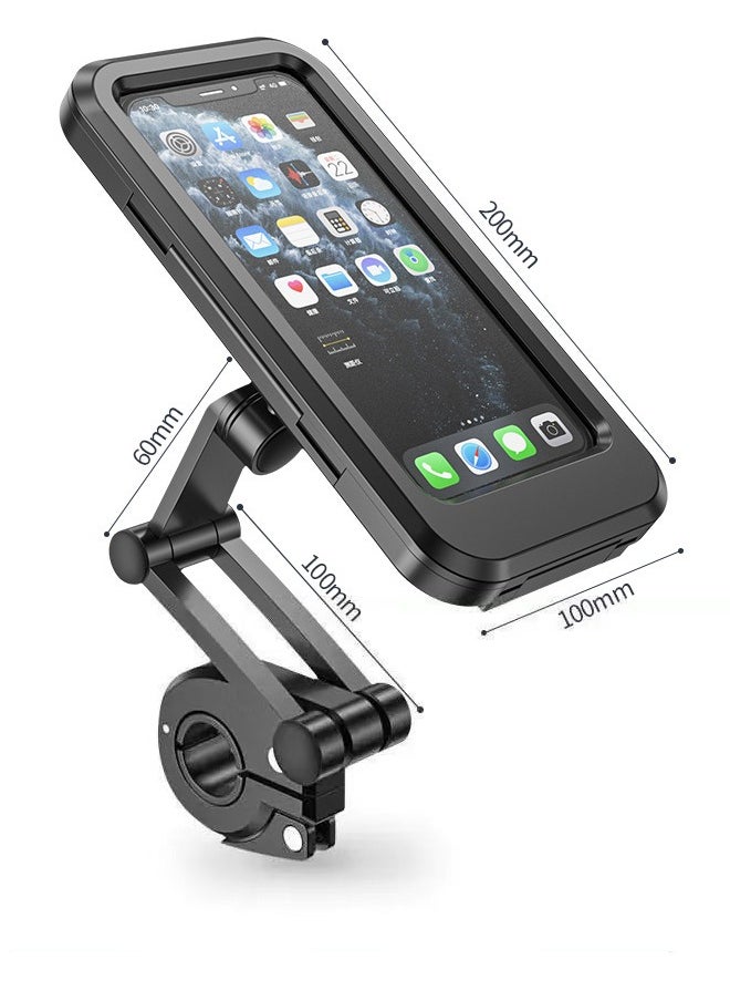 wheel up - Cycle Phone Holder Waterproof,Motorcycle Handlebar Mount,Mountain Bicycle Cellphone Clamp，Scooter Phone Clip Freely Adjustable - Image 1