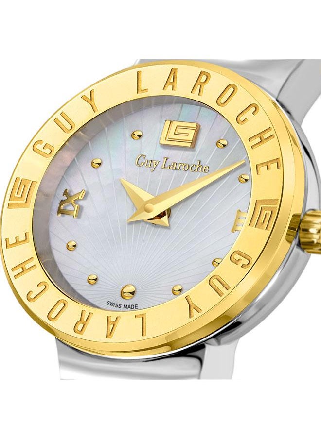 Guy Laroche Betty 25mm Women's Swiss Quartz Watch with White Mother-of-Pearl Dial & Stainless Steel Bracelet  - Image 3