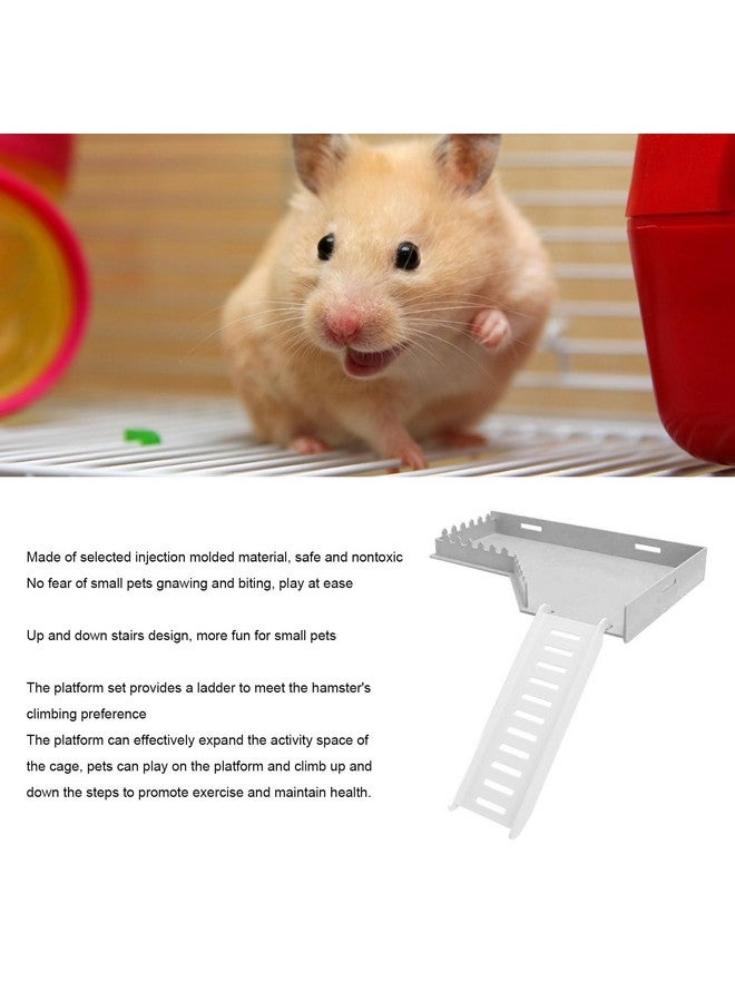 Asixxsix Hamster, Injection Plastic Climbing Ladder Toy for Squirrel Guinea Pig Gerbil, Multipurpose Hamster Ladder for Small Animals, Increase Activity Space (L Shape) - Image 3