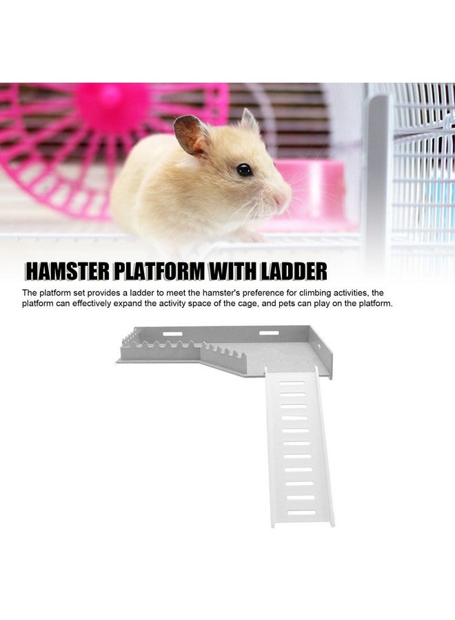 Asixxsix Hamster, Injection Plastic Climbing Ladder Toy for Squirrel Guinea Pig Gerbil, Multipurpose Hamster Ladder for Small Animals, Increase Activity Space (L Shape) - Image 2