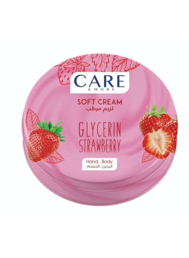 Care & More GLYCERIN STRAWBERRY SOFT CREAM 75ML