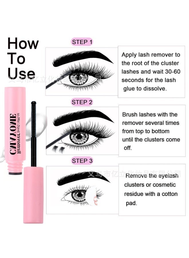 CMAYOME DIY Eyelash Tool Kit, 2 In 1 Bond & Seal Lash Glue With Lash Remover, Tweezers & Reusable Lash Brush, Waterproof Long Lasting Lash Extension Kit - Image 4