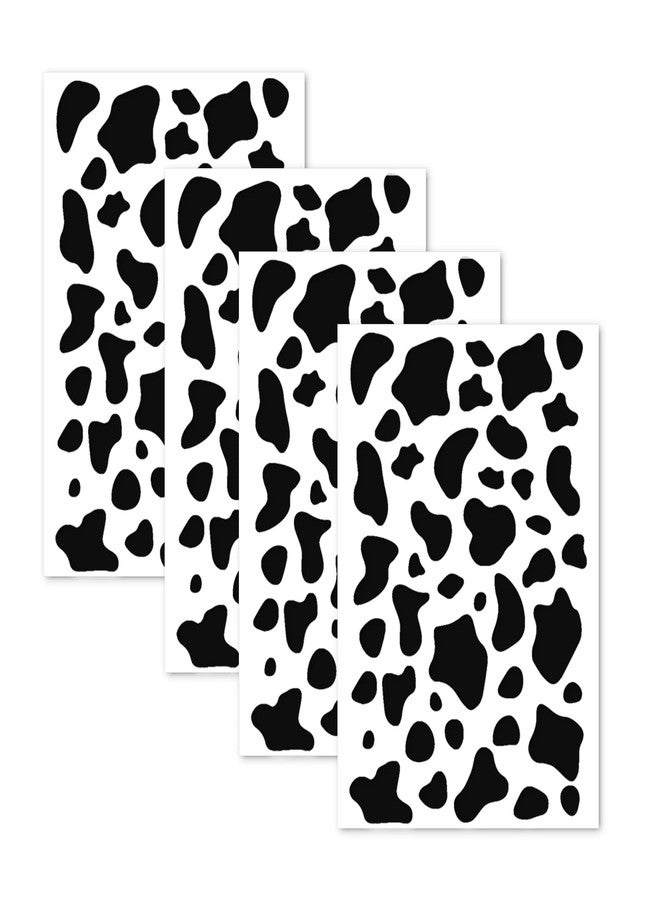 CIEMODA 4 Pieces Cow Print Stencil A4 Animal Plastic Stencils ReusableTemplates for Painting on Wood Canvas Paper Fabric Floor Wall Tile DIY Crafts Decor - Image 1