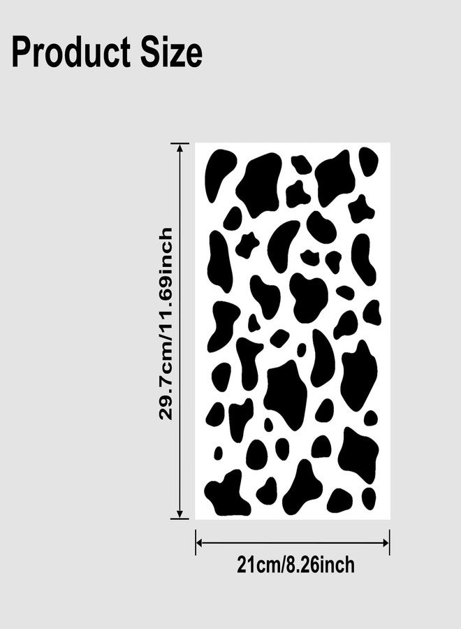 CIEMODA 4 Pieces Cow Print Stencil A4 Animal Plastic Stencils ReusableTemplates for Painting on Wood Canvas Paper Fabric Floor Wall Tile DIY Crafts Decor - Image 2