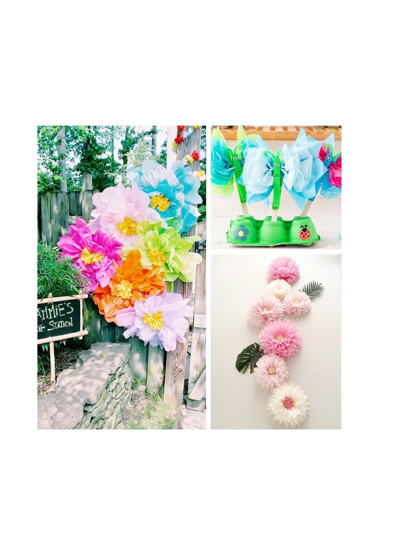 مجموعة مناديل ملونة مقاس 50 × 75 سم مكونة من 10 ورقات بألوان متعددة - Image 2