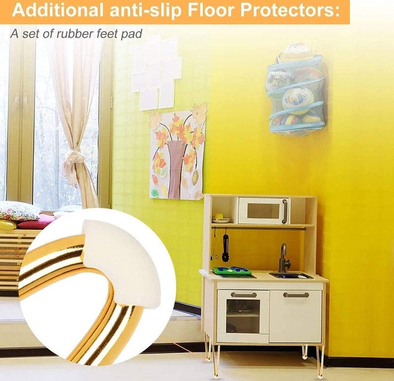 Aakash Dcor 6 Inch Gold Metal Sofa LegsSet of 4 Durable Replacement Sofa Paya Modern Rustproof Sturdy Furniture Legs for Home Office Hair Pin Leg  - Image 3