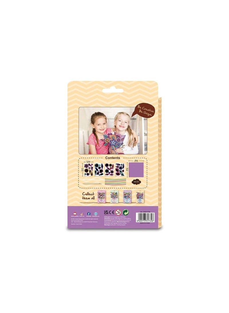 Avenir - Avenir Scratch Bouquet Kit – Flower | Themed Fun! Create Personalized Bouquets with Scratch Sheets, Wrapping Paper, and Ribbon | Step-by-Step Instructions for Kids 3+ - Image 1