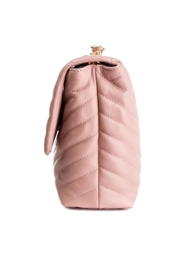 Tory Burch حقيبة كتف جلدية مبطنة بتصميم شيفرون كيرا - Image 3