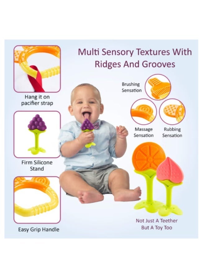روينغدا 9 حزمة ألعاب الأسنان للطفل, ألعاب الأسنان الرضع, طفل Teether مضغ الألعاب, الغذاء الصف السيليكون + عالية الجودة ABS المواد, ألعاب الأطفال هدية للأطفال القديمة الأولاد البنات, مجموعة لعبة التعليمية المبكرة {9 حزمة } - Image 2