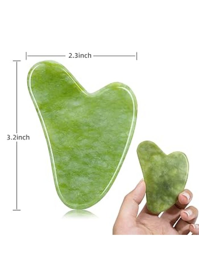 Gua Sha Stone, Natural Stone Guasha green – Scraping Massage  The Secret to Natural Beauty & Deep Skin Care wrinkle - anti aging - Image 3