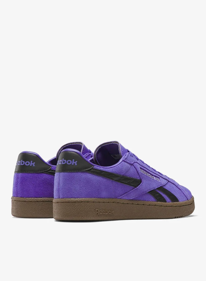 Reebok Royal Purple/Digital Lime/Gum Reebok Club C Grounds UK Unisex Shoes  | Best Price UAE