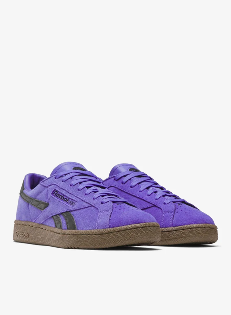 Reebok Royal Purple/Digital Lime/Gum Reebok Club C Grounds UK Unisex Shoes  | Best Price UAE