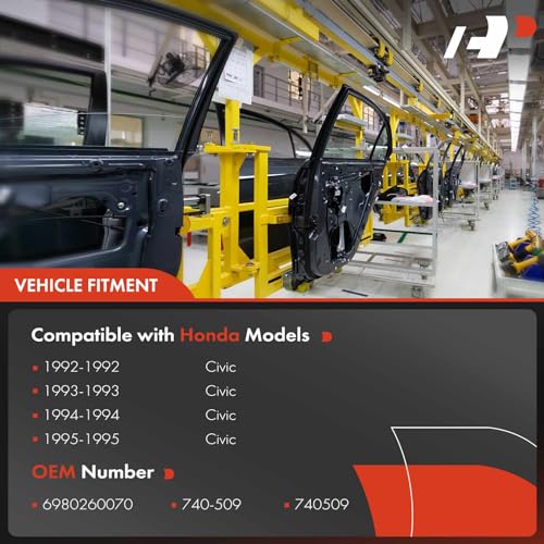 A-Premium Manual Window Regulator Without Motor Compatible with Honda Civic 1992-1995 Front Right Passenger Side - Image 3