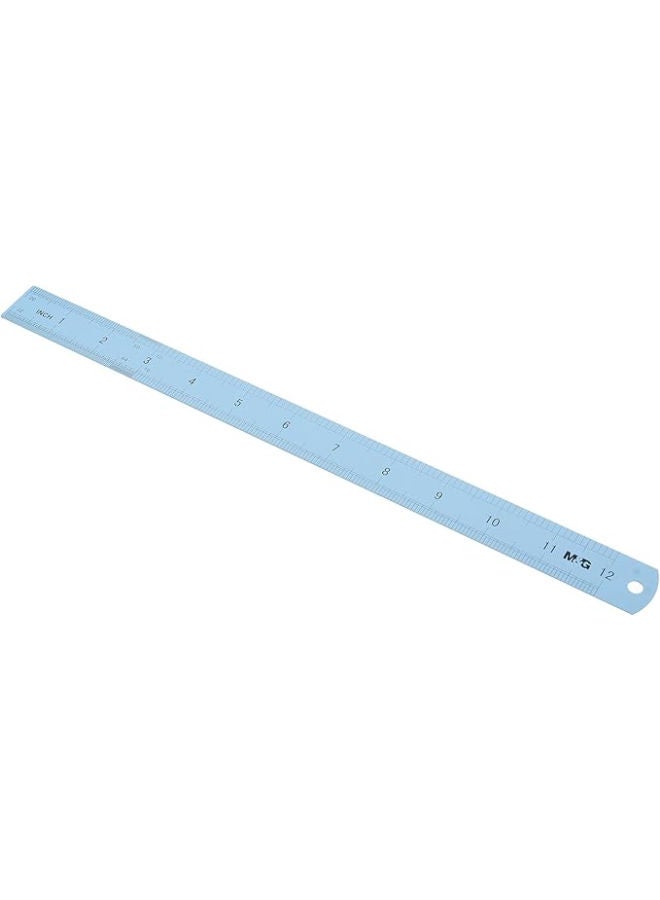M&G Colored Metal Ruler, Precise Measuring, 30cm, Non-Slip Design, Assorted Color - Image 1