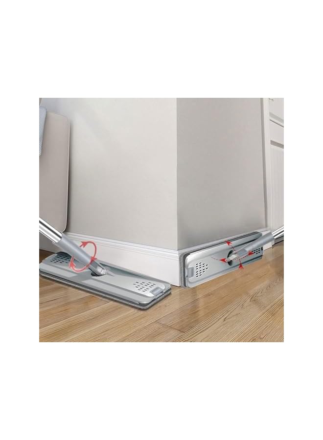 promass Microfiber Floor Mop with Bucket, 2-in-1 Cleaning Squeeze Hand-Free Flat Mop, 2 Reusable Pads, Stainless Steel Handle, 360° Rotating Head, User-Friendly Design. Multi-Color - Image 5