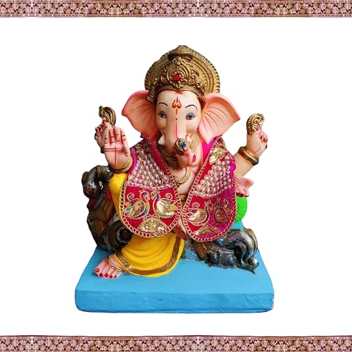 PUNYATVA Ganpati Shela with Moti Design (Pink), Khes, Patka, Uparna Vastra for Gauri Ganpati, Ganesh Chaturthi, Varalakshmi Vratam, Navratri, Durga Puja, Decoration Accessories for Idols, God Dress - Image 5