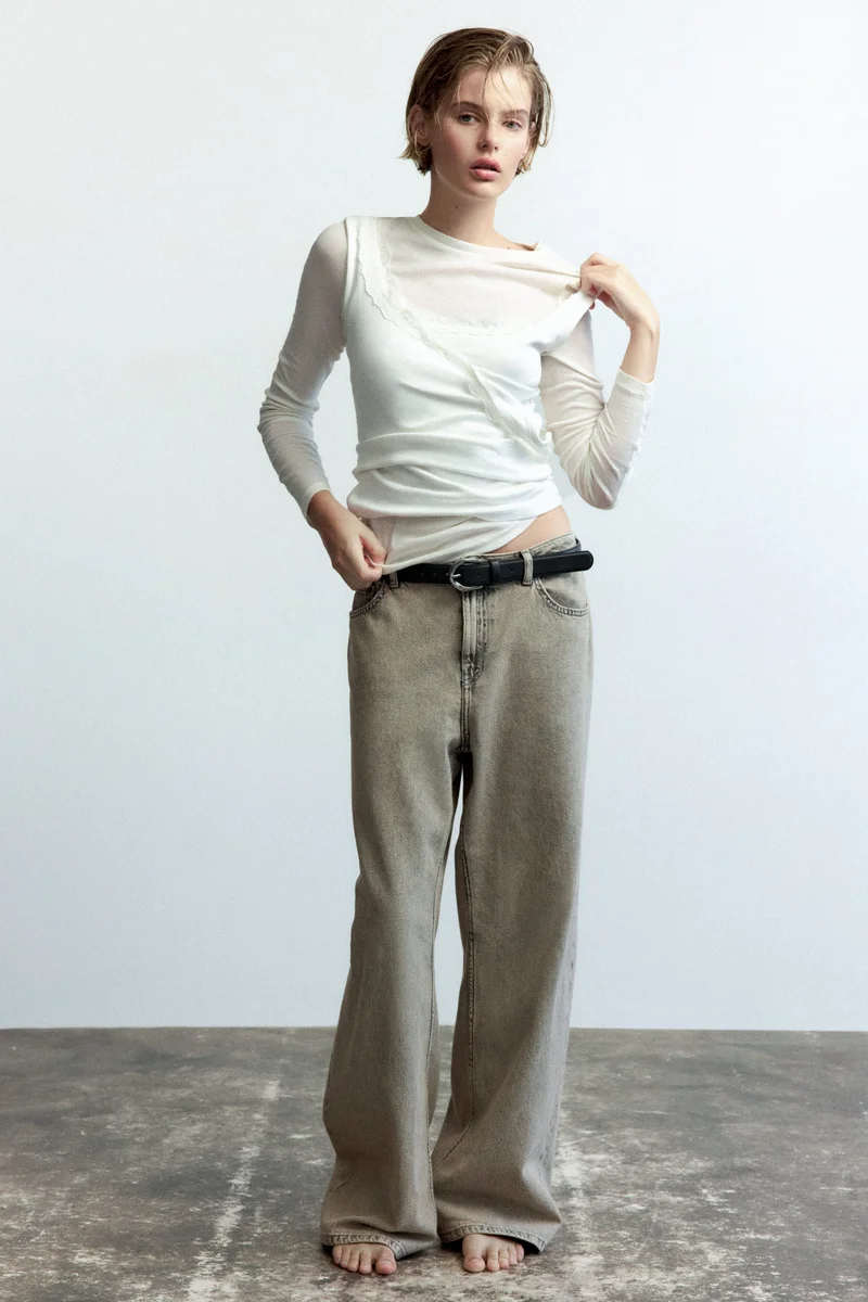 H&M  Baggy Regular Waist Jeans for Women | Best Price UAE
