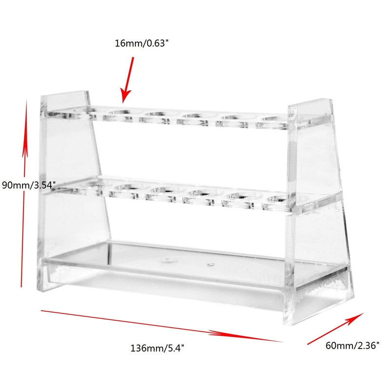 Driak 6 Sockets Transparent Plastic Test Tubes Rack Centrifuge Tube Rack Used for 10ml Centrifuge Tube - Image 2