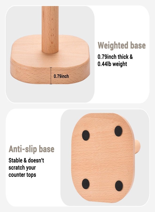 Cambiar Paper Towel Holder, Cute Bird Wooden Kitchen Roll Stand Organizer Free Standing, Housewarming Gift Present for Friends - Image 4