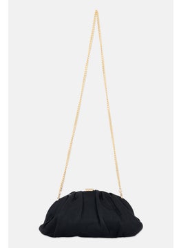 Moda Luxe Women Textured Cross Body Bag 33 L x 16 H x 1 W cm, Black  - Image 2