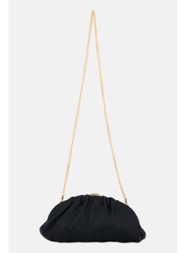 Moda Luxe Women Textured Cross Body Bag 33 L x 16 H x 1 W cm, Black  - Image 1