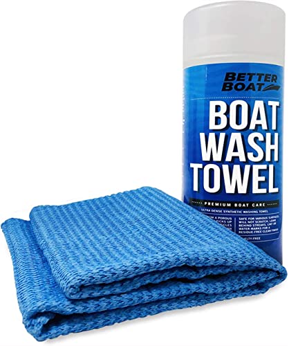 Better Boat Super Absorbent Towels, Synthetic Chamois Cloth for Car and Boat Drying, Smooth Cooling Towel, Marine Grade Cleaning Supplies, PVA Shammy Wash Towel 1 Pack - Image 1