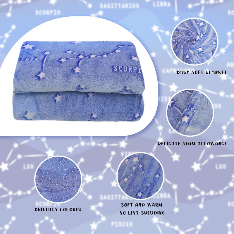 Gdindff Birthday Gifts for Kids Boys Girls Women Glow in The Dark Blanket Soft Constellation Blanket Astronomy Constellations,Space, Solar System,Star Lovers Gifts for Men, Women, Teen, Boys Girls - Image 3