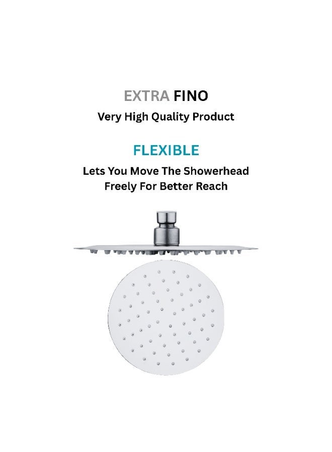 ITG 10-Inch Rain Shower Head, 25cm Round 304 Stainless Steel, Chrome Finish, High Pressure Rainfall Showerhead, Ultra-Thin, Anti-Rust, Bathroom Overhead Shower - Image 3
