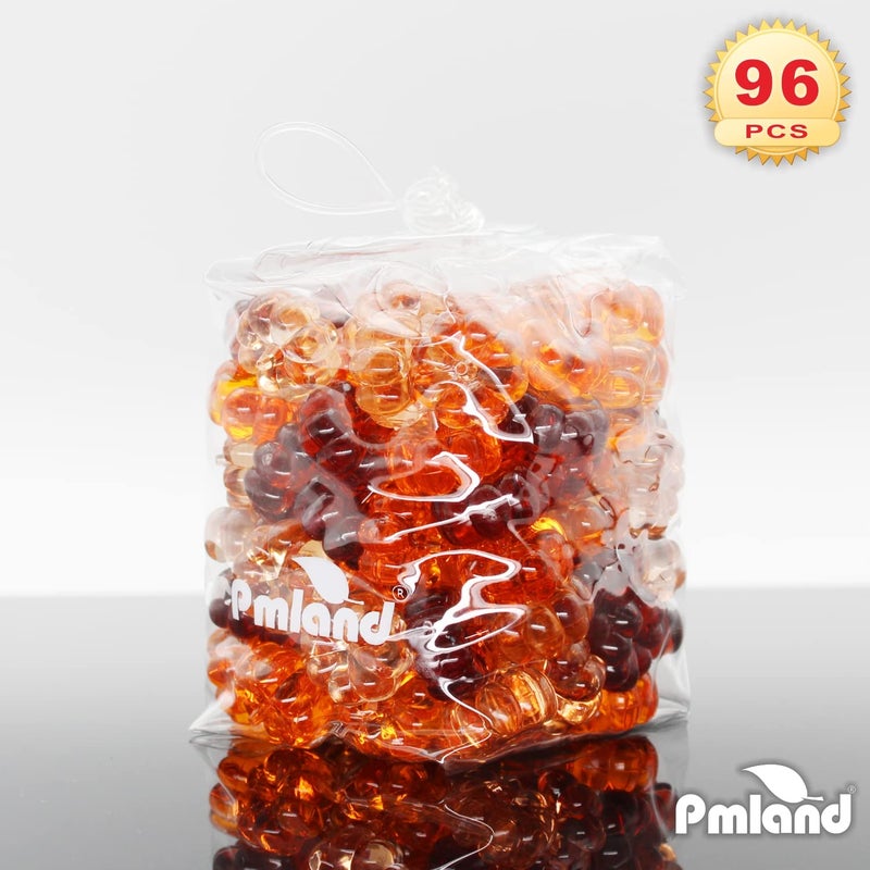 PMLAND Autumn Acrylic 3 Color Assorted Mini Pumpkin Ornaments and Table Scatter - 90+ Pieces for Halloween Thanksgiving Fall Harvest Festival Holiday Party Events Home Decor -1 Pound Package - Image 5