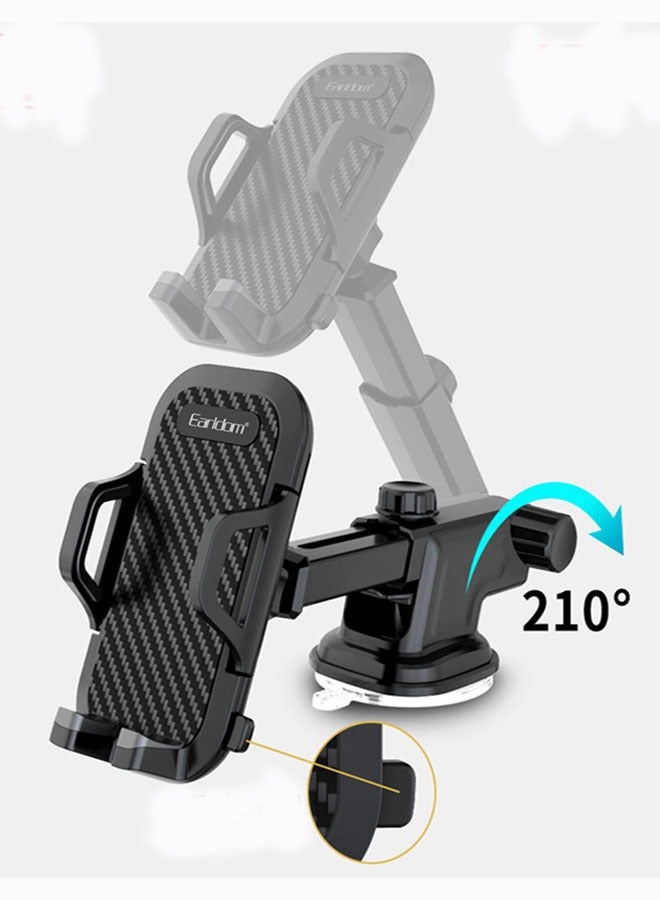EARLDOM ET-EH59 SUCTION CUP 360 DEGREE ROTATION CAR HOLDER - BLACK - Image 2