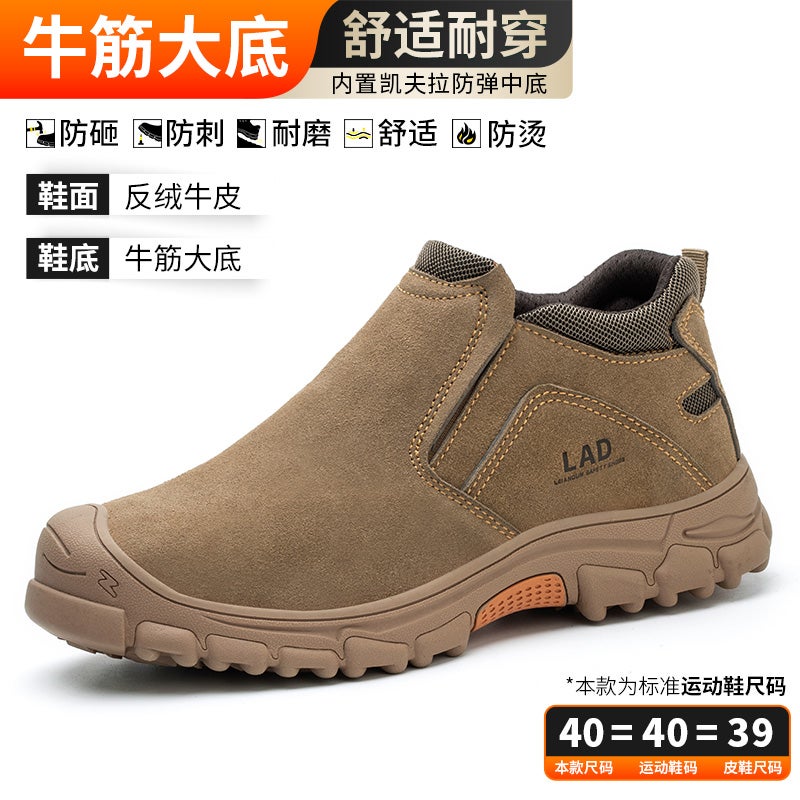 Labor Protection Shoes For Men, Welding, Anti-Scalding, Breathable, Comfortable, Soft-Soled, Anti-Smash, Anti-Puncture, Steel Toe-Toe Construction Site Work Welder Shoes - Image 1