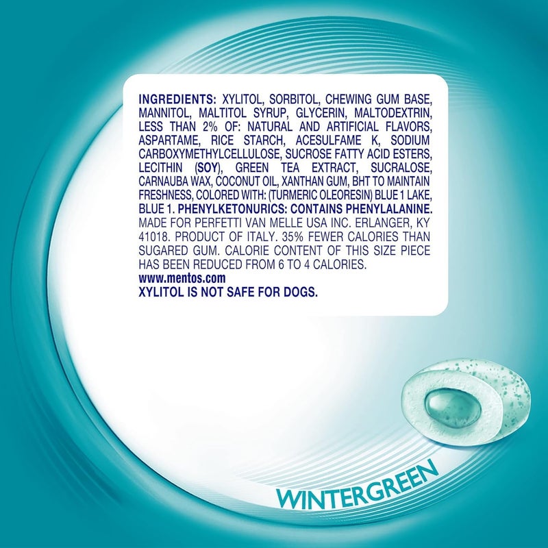 Mentos Pure Fresh Sugar-Free Chewing Gum - Wintergreen Flavor - Image 3