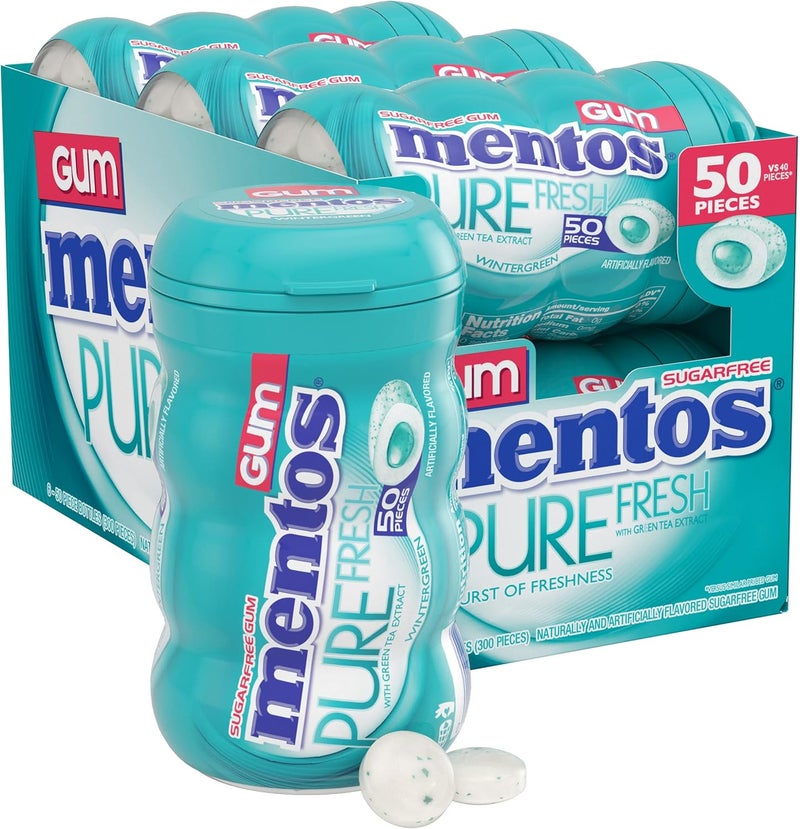 Mentos Pure Fresh Sugar-Free Chewing Gum - Wintergreen Flavor - Image 1
