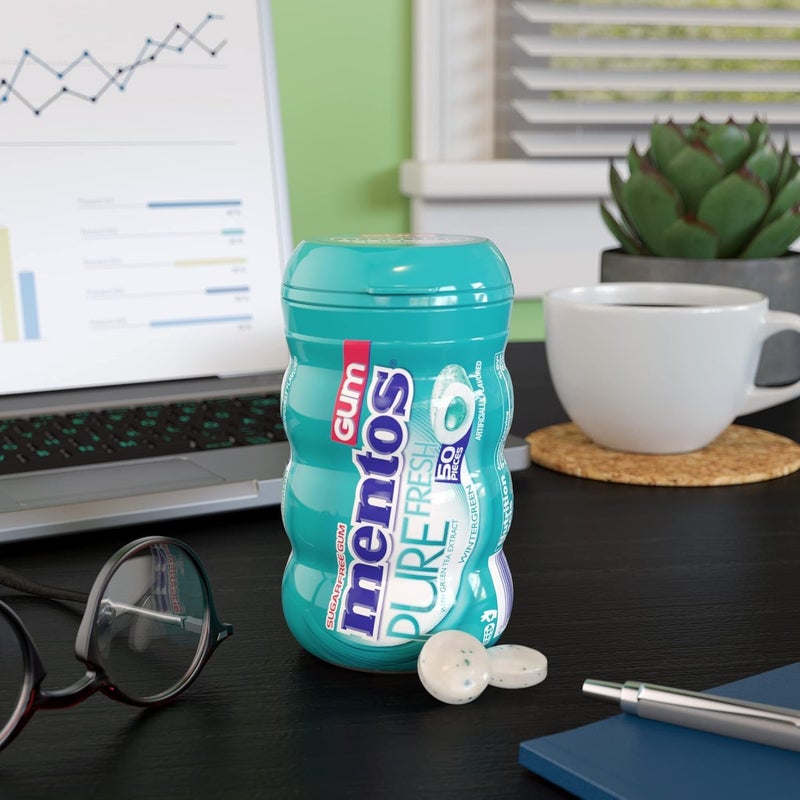 Mentos Pure Fresh Sugar-Free Chewing Gum - Wintergreen Flavor - Image 4