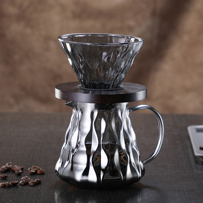 New Magic Flower Coffee Pot Glass Sharing Pot Coffee Pot Set V60 Coffee Filter Cup Hand Pot Spot - Image 5