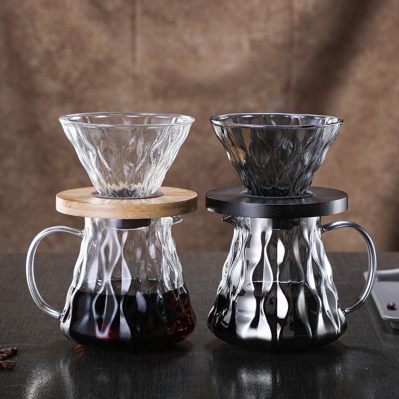 New Magic Flower Coffee Pot Glass Sharing Pot Coffee Pot Set V60 Coffee Filter Cup Hand Pot Spot - Image 2