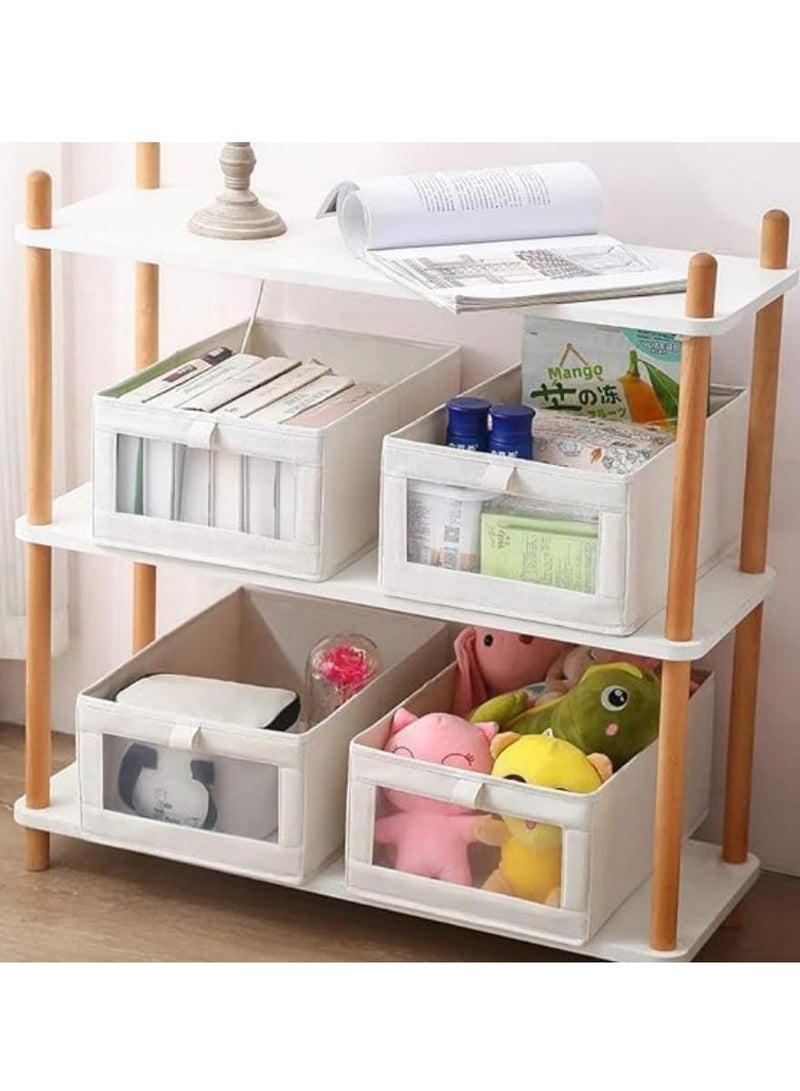 4 Pcs Wardrobe Clothes Organizer Foldable Clothes Storage Box Organizer Clothing Closet Visible Drawer Organizers Wardrobe Clothing Organizer  - Image 5