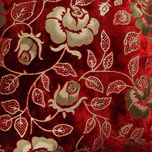 IM FAB® Velvet Rose Maroon Cushion Cover Set of 5 Pcs(16x16 inchs or 40x40 cm) - Image 3