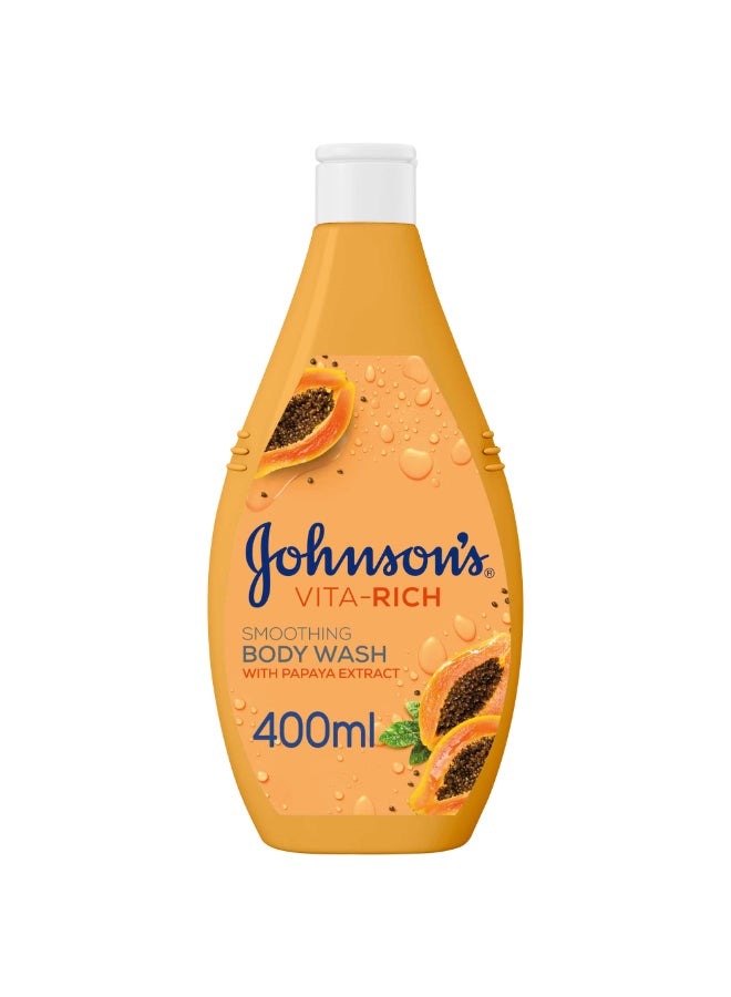 Johnson's Vita Rich Body Wash Smoothing Papaya 400ml orange