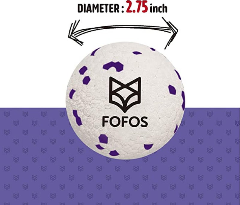 FOFOS Dog Balls Chew Toys Tennis Ball for Aggressive Chewers Teething Molar Toys Water Toy Interactive Fetch Balls Gift Set for Large Medium Dog and Puppies (4 Pack-White) - Image 2