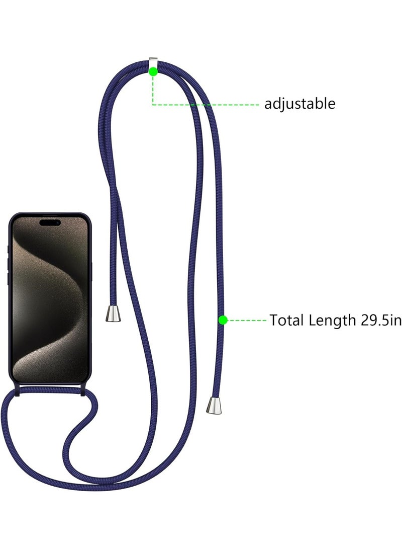 iPhone 13 Pro Max Case with Strap,Crossbody Phone Case with Adjustable Neck Shoulder Lanyard,Soft Silicone Shockproof Protective Phone Cover for iPhone 13 Pro Max 6.7 inch - Image 3