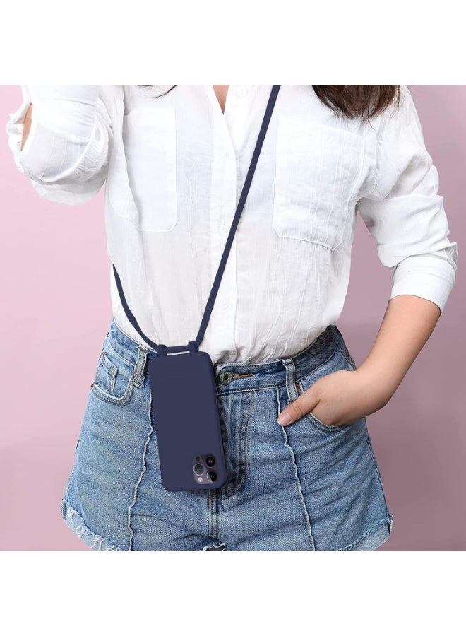 iPhone 13 Pro Max Case with Strap,Crossbody Phone Case with Adjustable Neck Shoulder Lanyard,Soft Silicone Shockproof Protective Phone Cover for iPhone 13 Pro Max 6.7 inch - Image 5