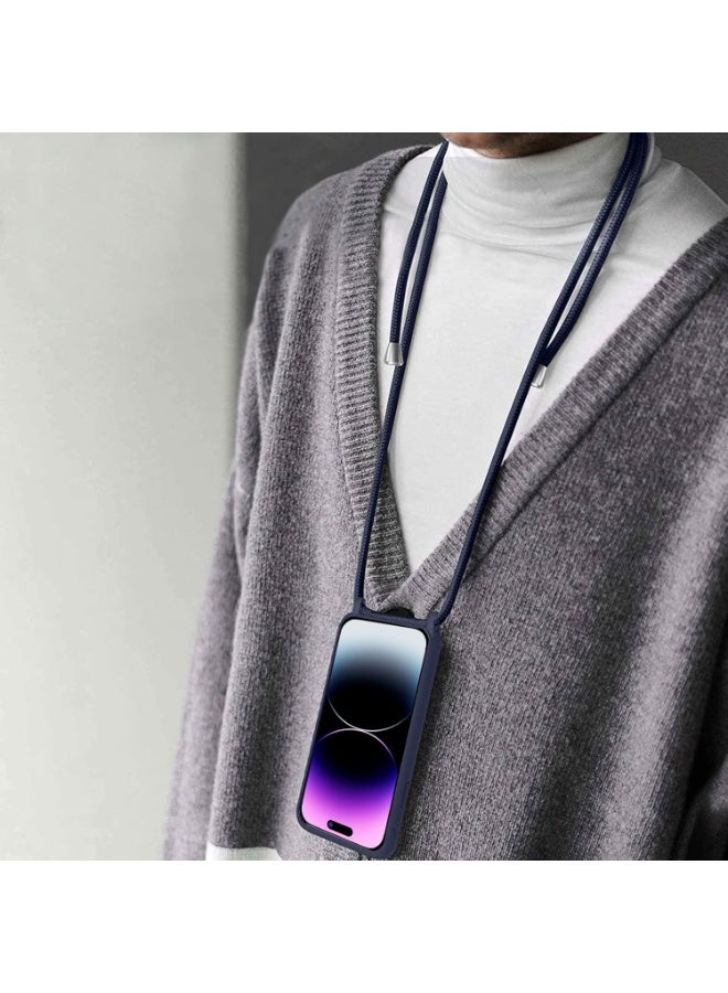 iPhone 13 Pro Max Case with Strap,Crossbody Phone Case with Adjustable Neck Shoulder Lanyard,Soft Silicone Shockproof Protective Phone Cover for iPhone 13 Pro Max 6.7 inch - Image 4