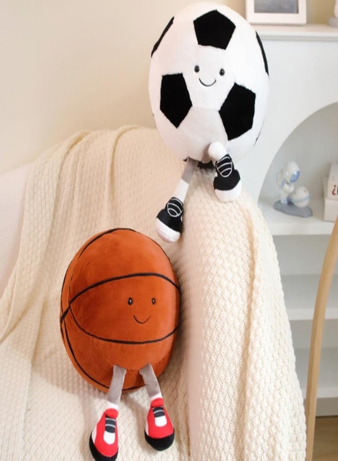 OUKEYI 11.8 "/30cm Basketball Plush Pillow, Soft Football Shaped Plush Pillow,Basketball/Football Plush Toy Sport Theme Plushie Soccer Stuffed Toys (Football) - Image 4