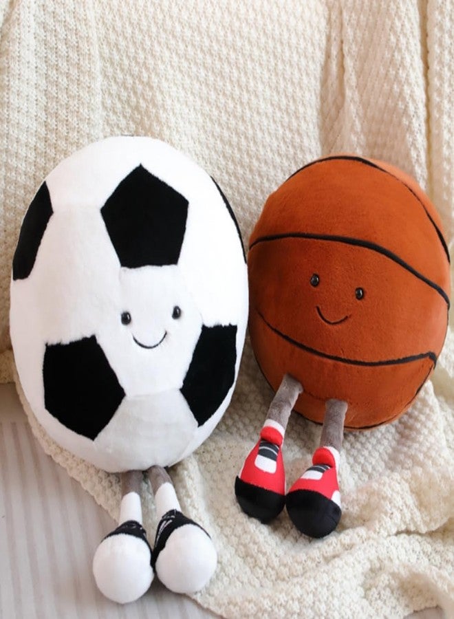 OUKEYI 11.8 "/30cm Basketball Plush Pillow, Soft Football Shaped Plush Pillow,Basketball/Football Plush Toy Sport Theme Plushie Soccer Stuffed Toys (Football) - Image 3