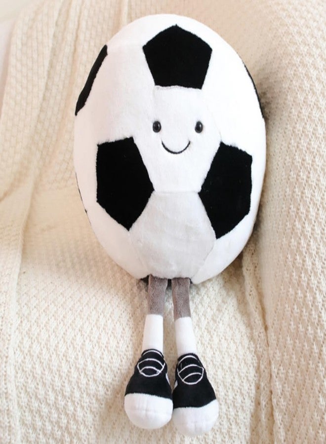OUKEYI 11.8 "/30cm Basketball Plush Pillow, Soft Football Shaped Plush Pillow,Basketball/Football Plush Toy Sport Theme Plushie Soccer Stuffed Toys (Football) - Image 1
