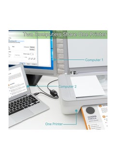 بيوينتي USB Printer Splitter Cable, 1 to 2 Out Y Cable, Gold Plated USB B Male to Dual USB A Male Connectors for Sharing One Printer, Scanner, or Fax Machine Between Two Computers.  - Image 5