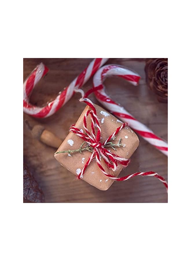 The Bros Cotton Twine String Bakers Rope: 2 Roll Twines for Crafts Gift Wrapping - 656 Feet Red White Twine for Kitchen Cooking  - Image 4