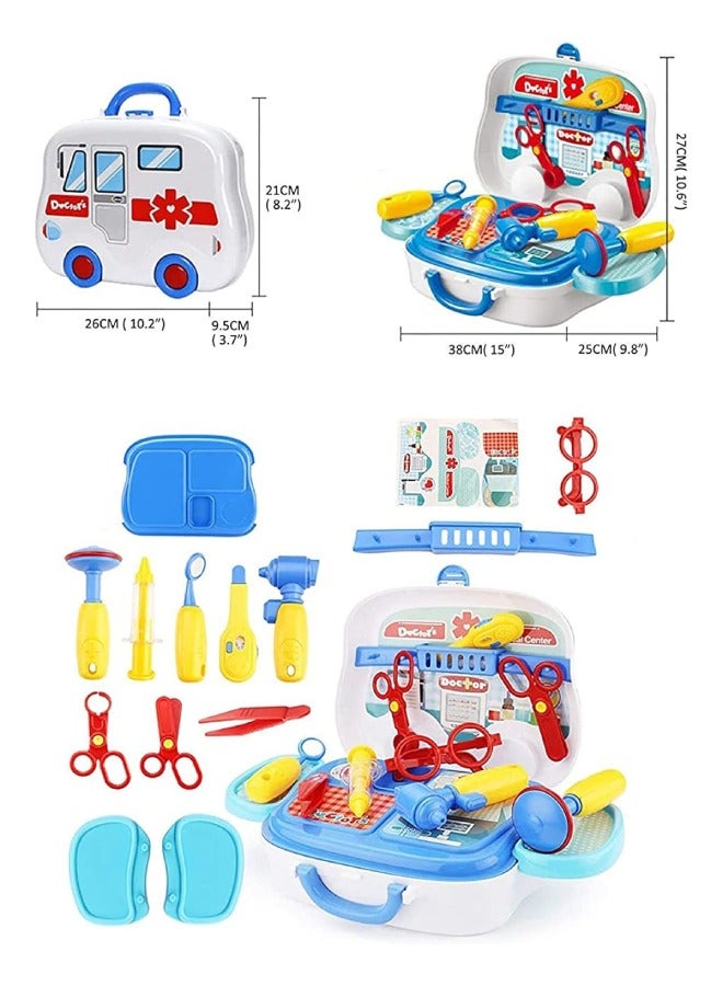 Little Rockz Doctor Play Toy Set with Wheel Carry Case for Kids - Image 2